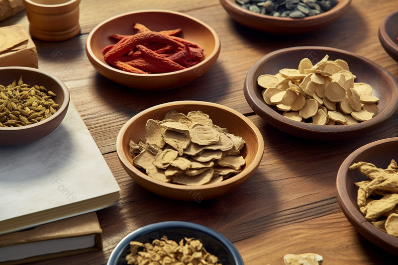 木桌子上的古籍和中药材,高清,摄影图,摄影图片,图片大全,摄影图免费下载